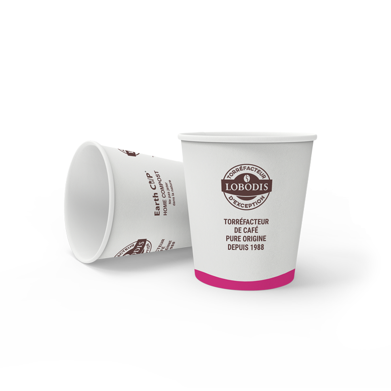 Gobelets café Lobodis en carton recyclable pour votre consommation café en entreprise : barista café service